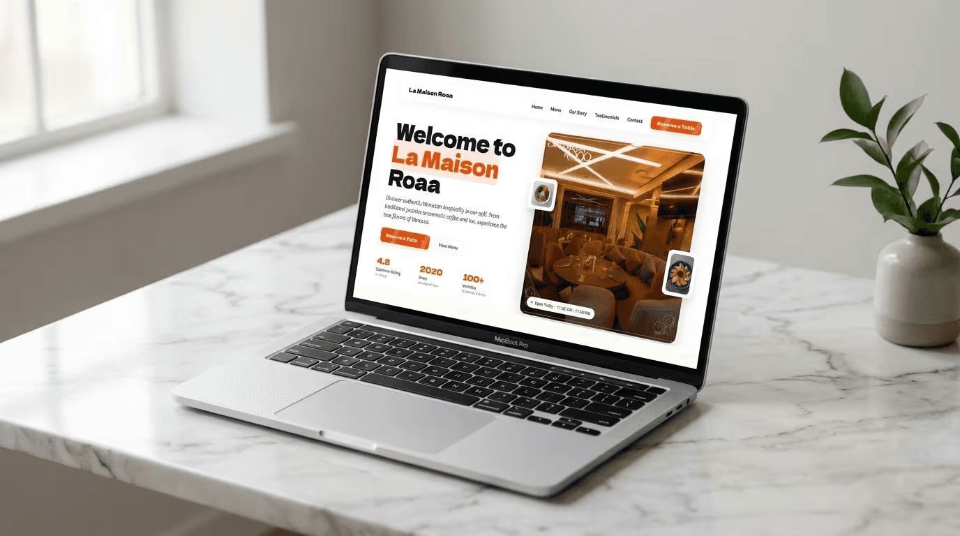 La Maison Roaa — restaurant website by Vyndo Pro