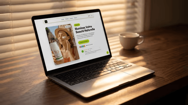 Beauty brand website by Vyndo Pro
