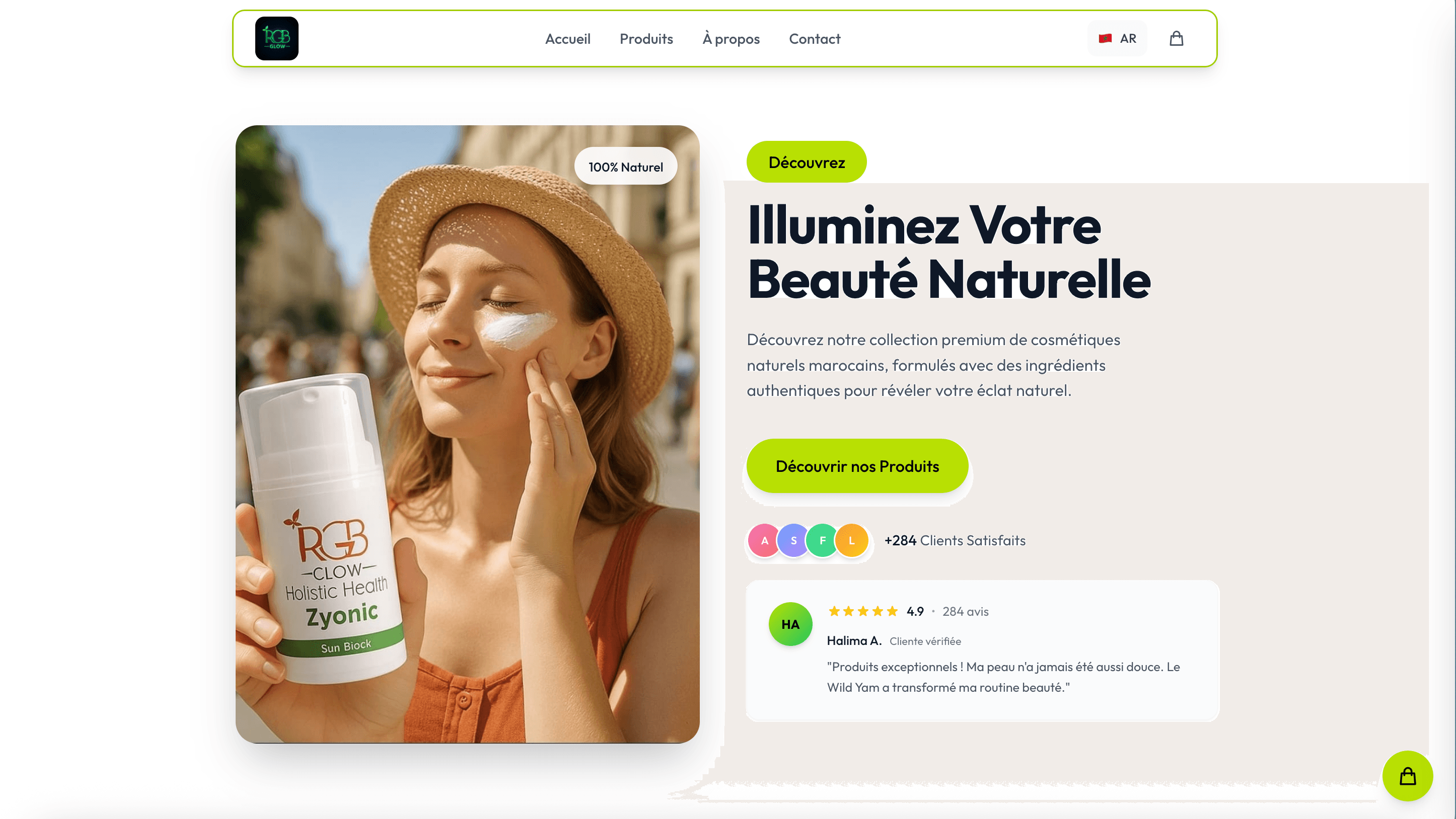 RGB Glow - Plateforme E-commerce Cosmétique