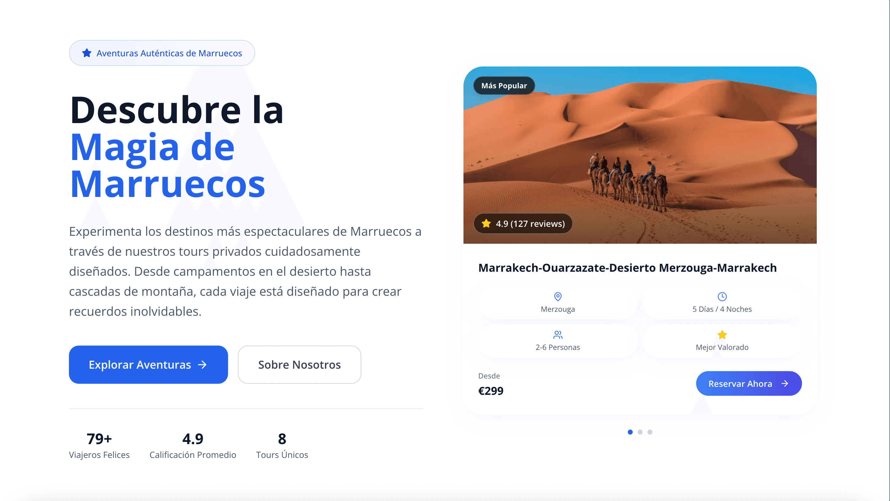 Viajar conlos Nómadas - Site Web Tours Espagnol